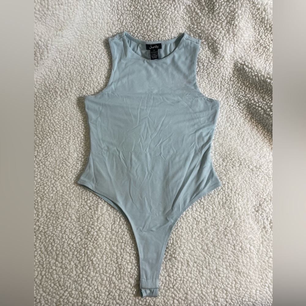 Teal tank body suit